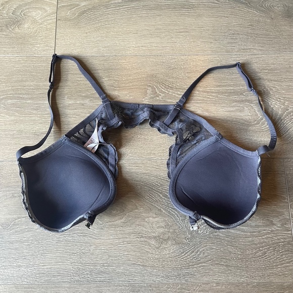 LaSenza Gray Lace Dbl Pushup Bra (32D) - Picture 4 of 6